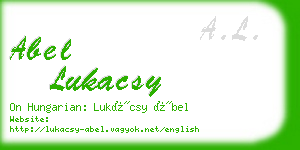 abel lukacsy business card